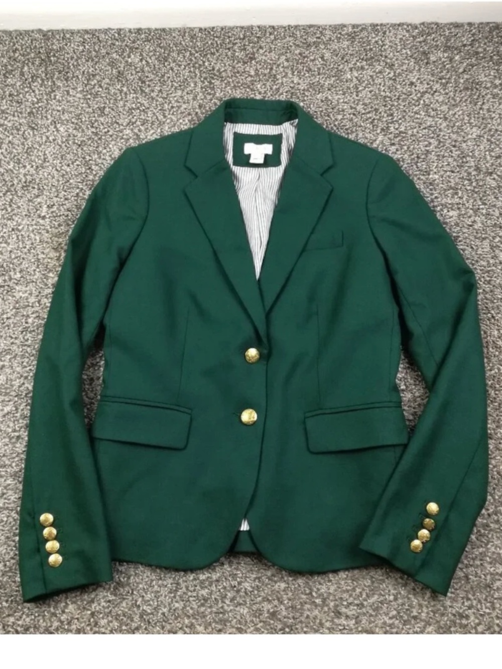 J. Crew Green Blazer with gold buttons